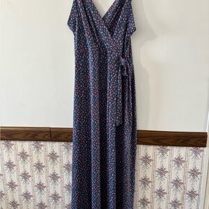 41 Hawthorn Navy Maxi Dress with Pink Floral Print